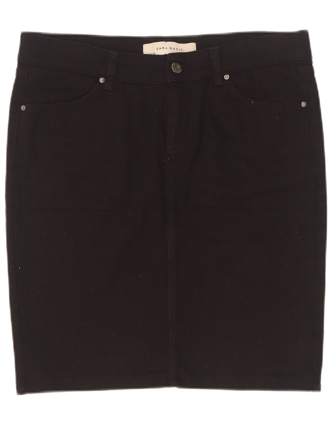 Fusta de blugi pentru femei Zara mare W30 negru