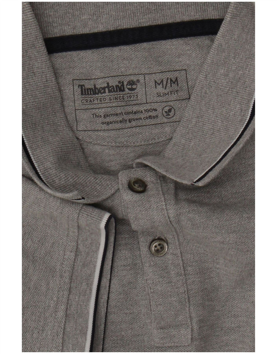 Tricou polo Timberland Slim Fit pentru bărbați, bumbac gri mediu