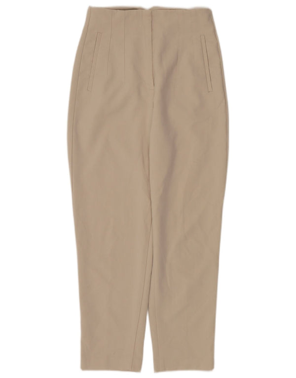 Pantaloni de costum conici pentru femei cu talie înaltă Zara Mici L26 L26 Poliester bej