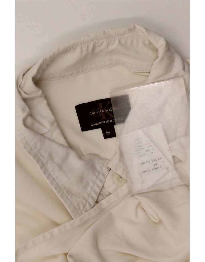 Cămașă Calvin Klein pentru bărbați, bumbac alb mediu