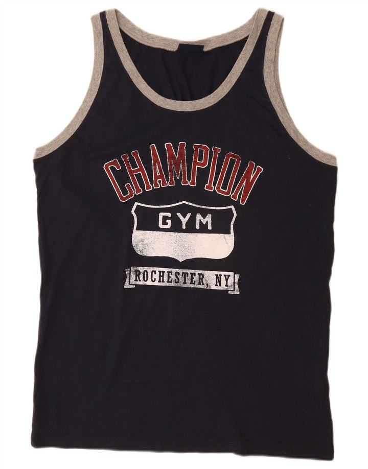 Vestă grafică pentru bărbați Champion, XL, bumbac bleumarin