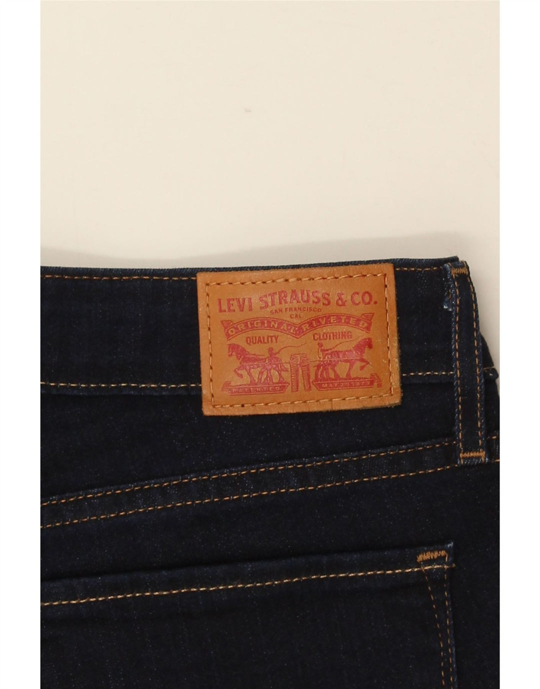 Blugi drepti 714 pentru femei Levi's W29 L31 bumbac bleumarin