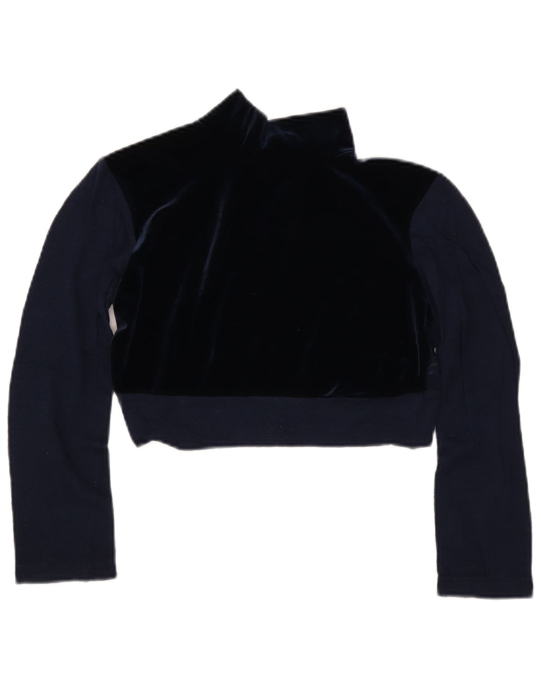 Bluză Vintage pentru femei See Through Top IT 44 Medium Bleumarin Lână