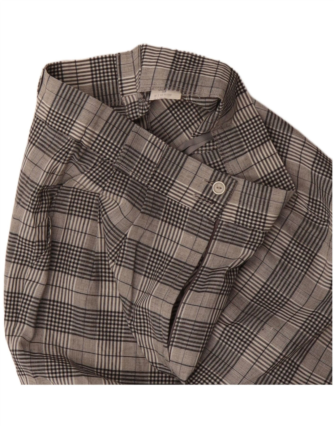 Pantaloni scurti chino vintage cu talie înaltă pentru femei EU 38 Medium W28 Gri Check