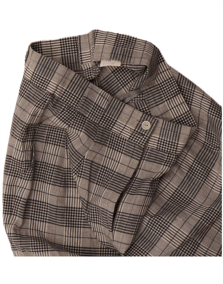 Pantaloni scurti chino vintage cu talie înaltă pentru femei EU 38 Medium W28 Gri Check