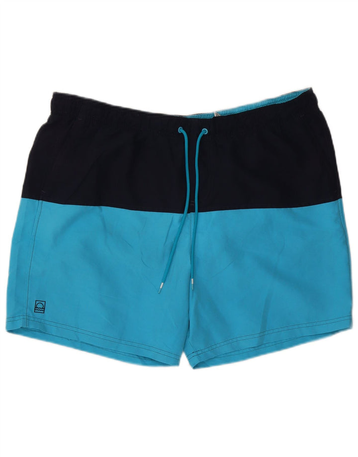 Pantaloni scurți de înot pentru bărbați Marks & Spencer XL, albastru, poliester color bloc
