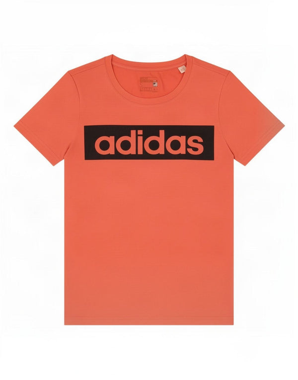 Tricou cu grafic Climalite Adidas pentru femei Top UK 10 Small Pink Bumbac
