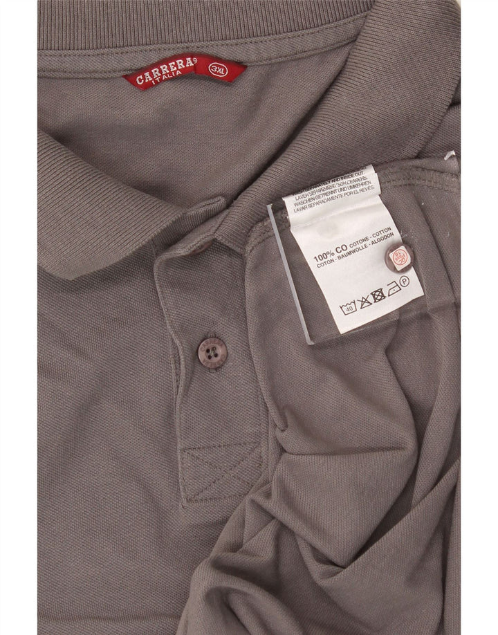 CARRERA Mens Polo Shirt 3XL Grey Cotton Vintage Carrera and Second-Hand Carrera from Messina Hembry 