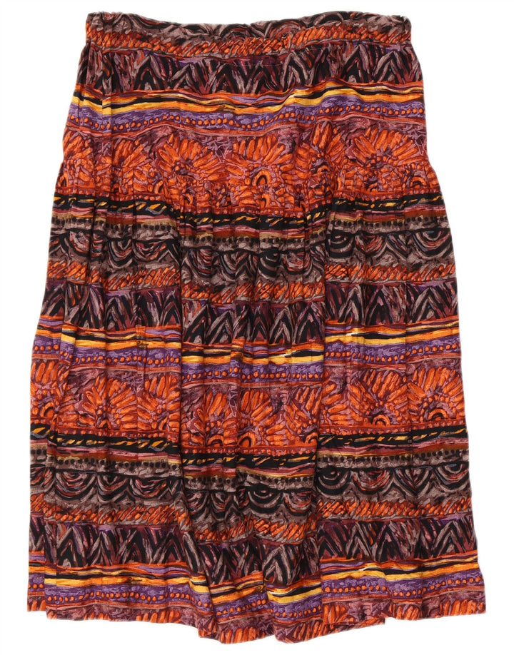 Fusta evazată cu model abstract pentru femei VINTAGE IT 46 Large W36 Multicolor