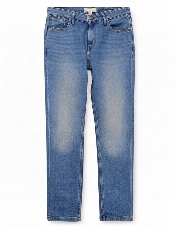 White Stuff Blugi slim pentru femei, cu tăiere relaxată, UK 12 Medium W28 L27 Blue Bumbac