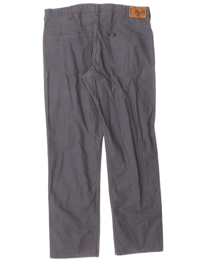 Pantaloni casual drepti pentru bărbați Lee Brooklyn W36 L32 bumbac gri