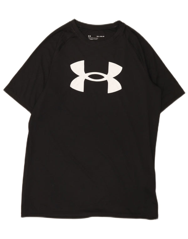 Tricou grafic Under Armour Boys Loose Fit Top 13-14 ani XL Negru