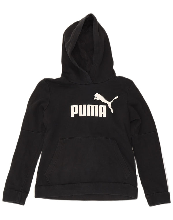 Pulover Puma Fete Graphic Hoodie 9-10 Ani Mic Negru Bumbac