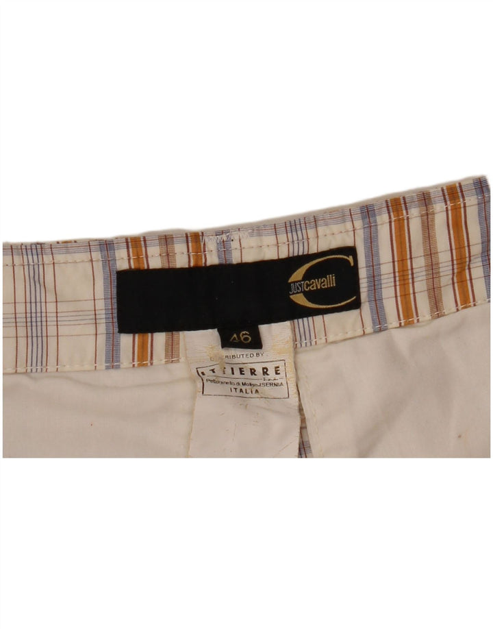 Pantaloni scurți pentru bărbați Just Cavalli Cargo W36 Large Beige Check