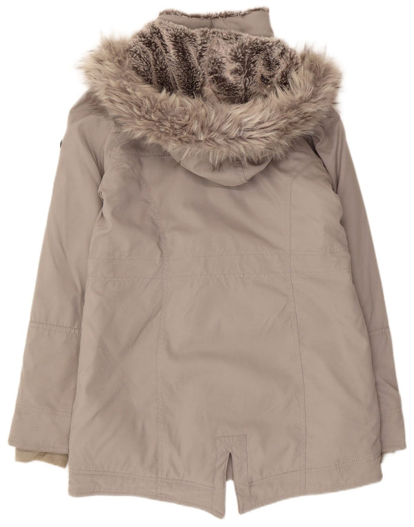 Jachetă Parka cu glugă Hollister Heritage Collection pentru femei UK 10 Small Gri