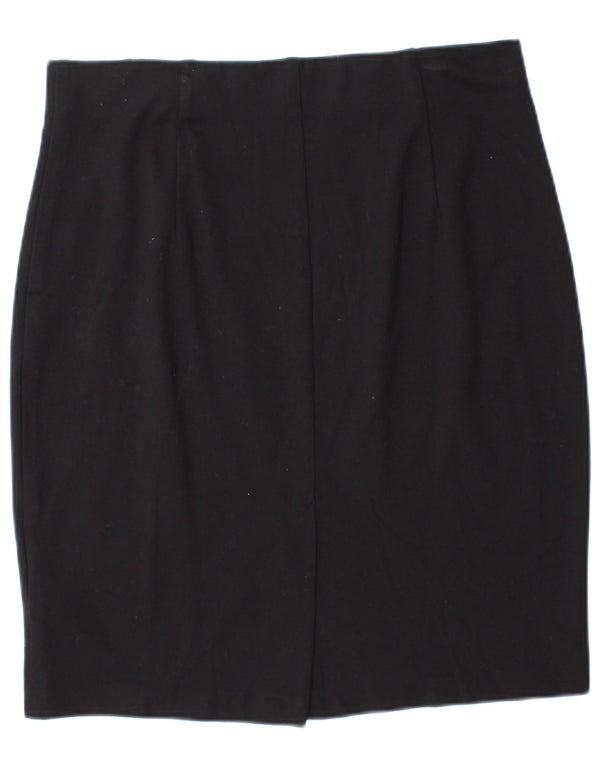 Fusta creion pentru femei Marks & Spencer UK 16 Large W32 Black Viscose