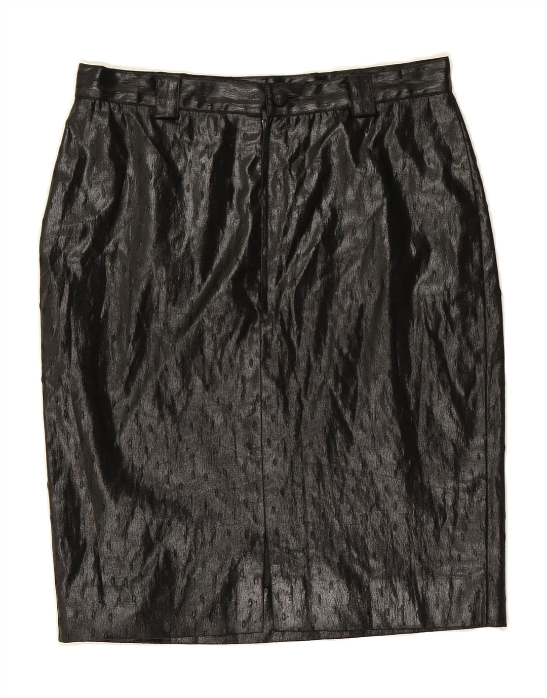 VINTAGE Womens Pencil Skirt IT 42 Medium W28  Black Acetate Vintage Vintage and Second-Hand Vintage from Messina Hembry 