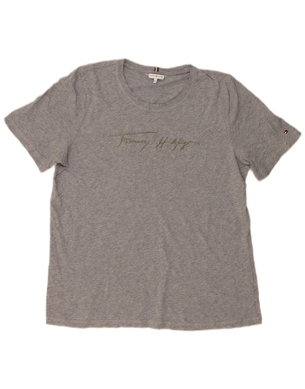 Tricou grafic Tommy Hilfiger pentru femei Top UK 20 2XL Gri