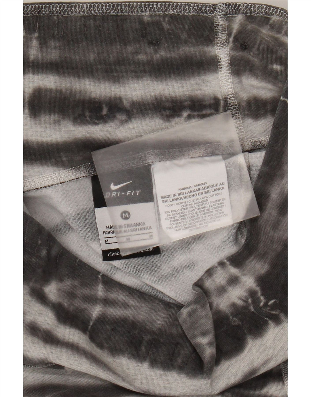 Leggings Capri Nike pentru femei UK 14, gri mediu, bumbac Tie Dye