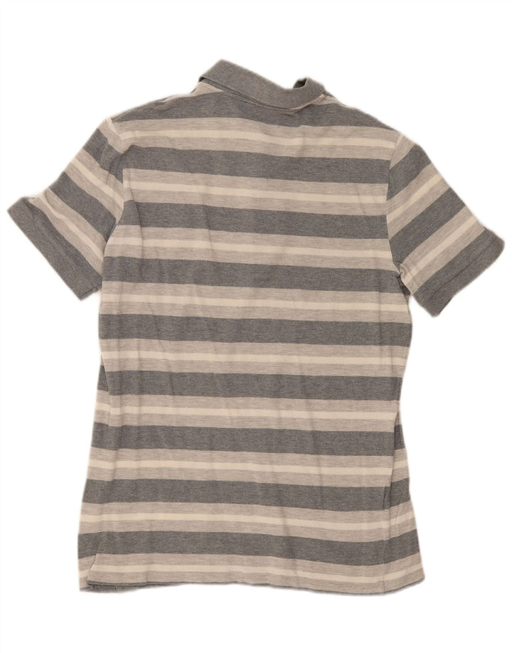 Tricou polo Lacoste pentru bărbați, mărimea 3, bumbac cu dungi gri mici