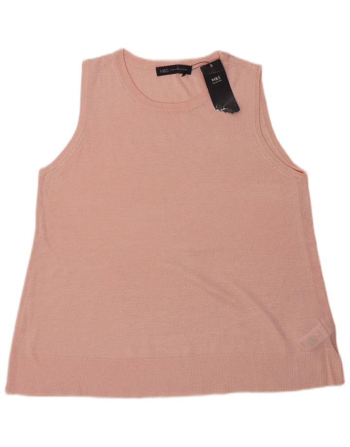 Vestă Marks & Spencer, pentru femei, fără mâneci, UK 14, viscoză, roz mediu