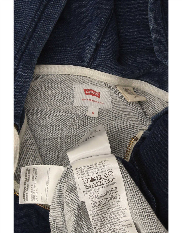 Pulover Levi's Regular Fit, cu fermoar, bumbac, albastru