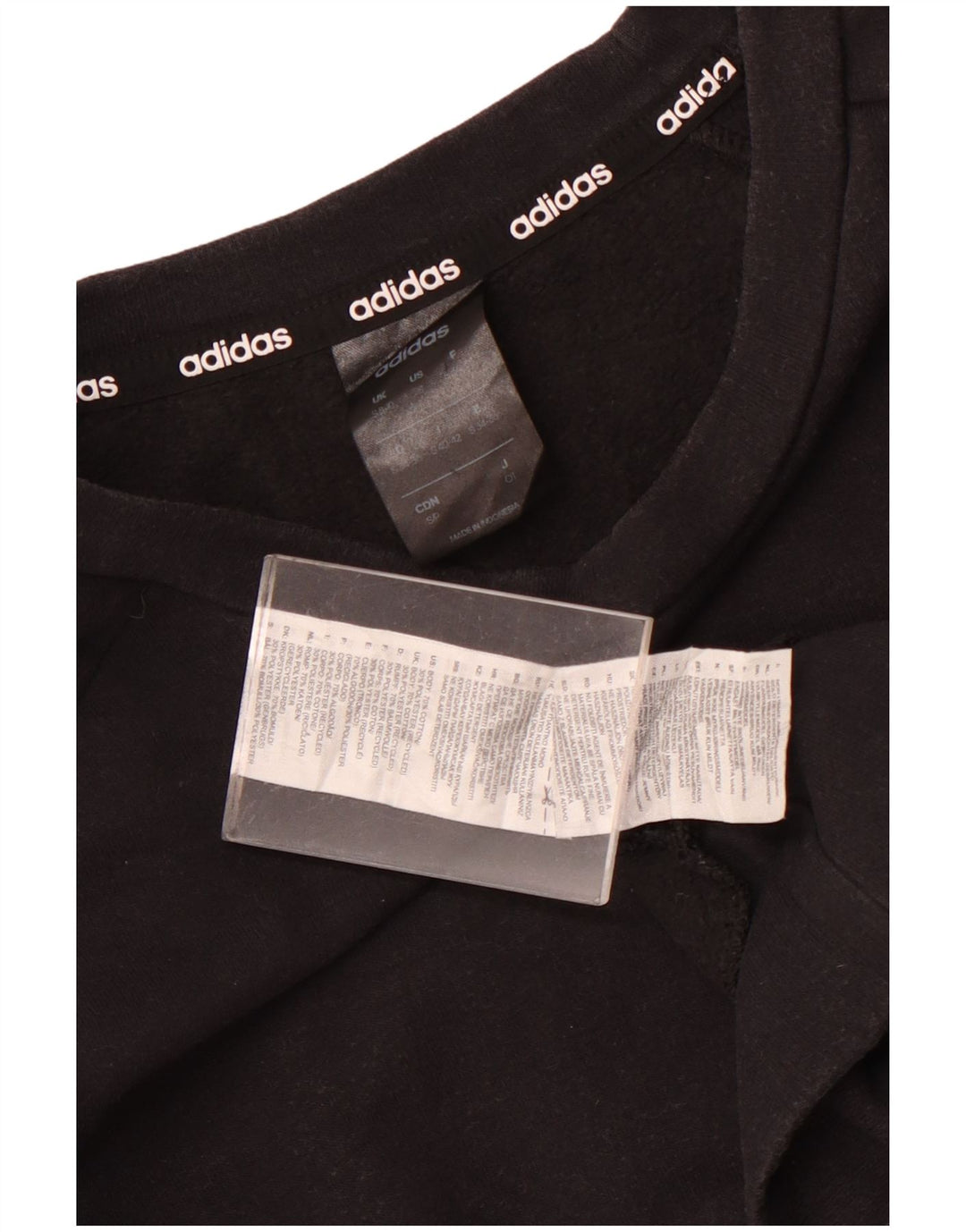 Pulover pentru femei ADIDAS UK 8/10 Bumbac negru mic