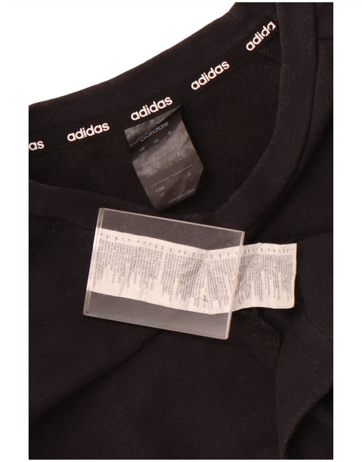 Pulover pentru femei ADIDAS UK 8/10 Bumbac negru mic