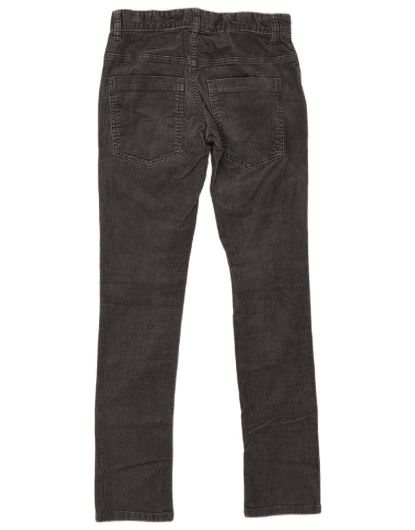 Pantaloni subțiri din velur pentru fete Benetton 11-12 ani 2XL W28 L29 bumbac gri