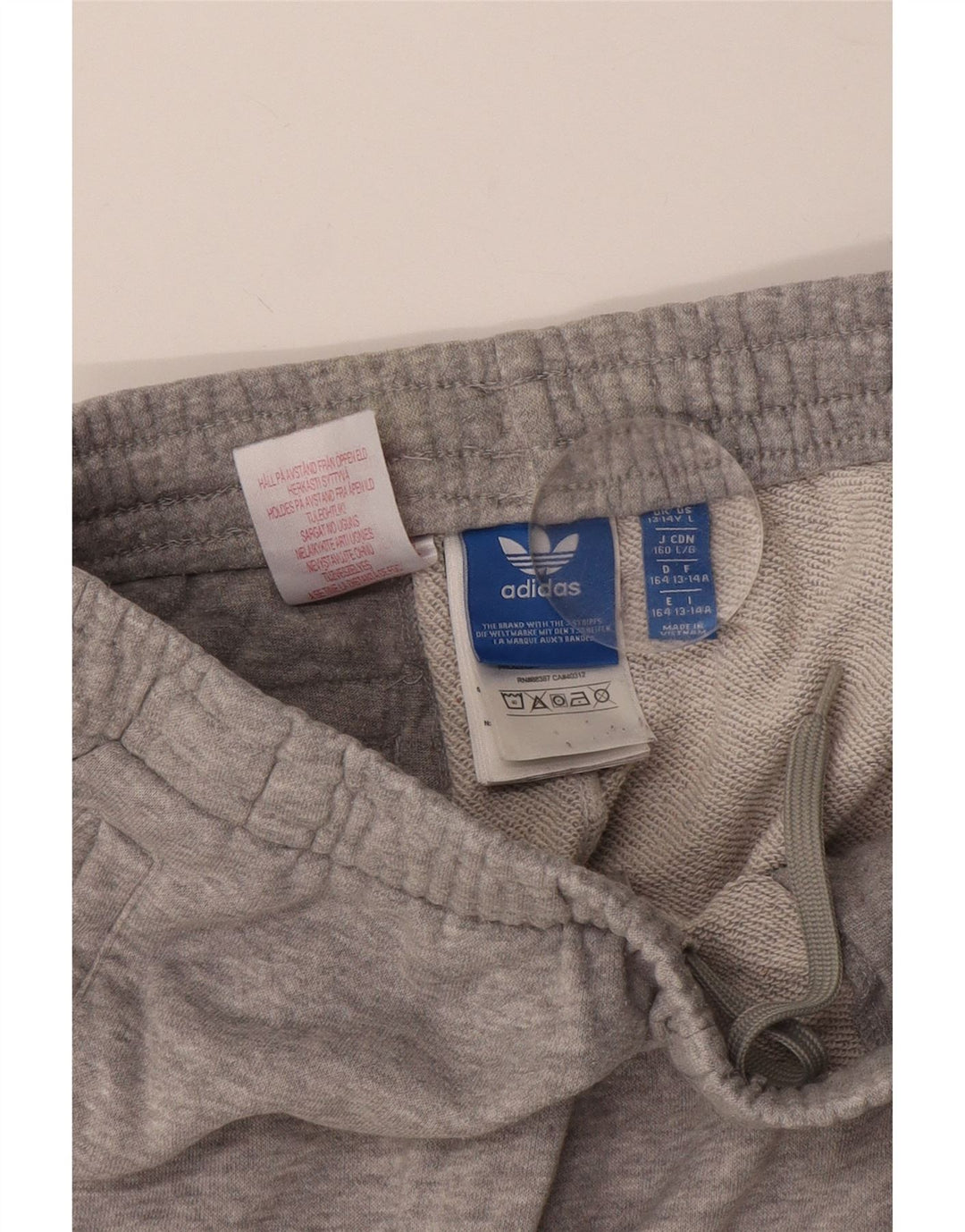 Pantaloni de trening ADIDAS pentru baieti Joggeri 13-14 ani bumbac gri