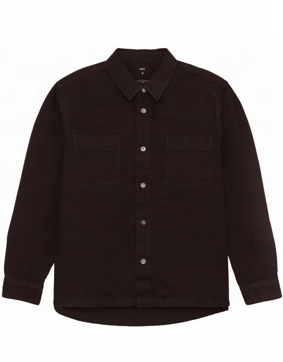 Cămașă din blugi pentru bărbați Marks & Spencer, bumbac negru 3XL