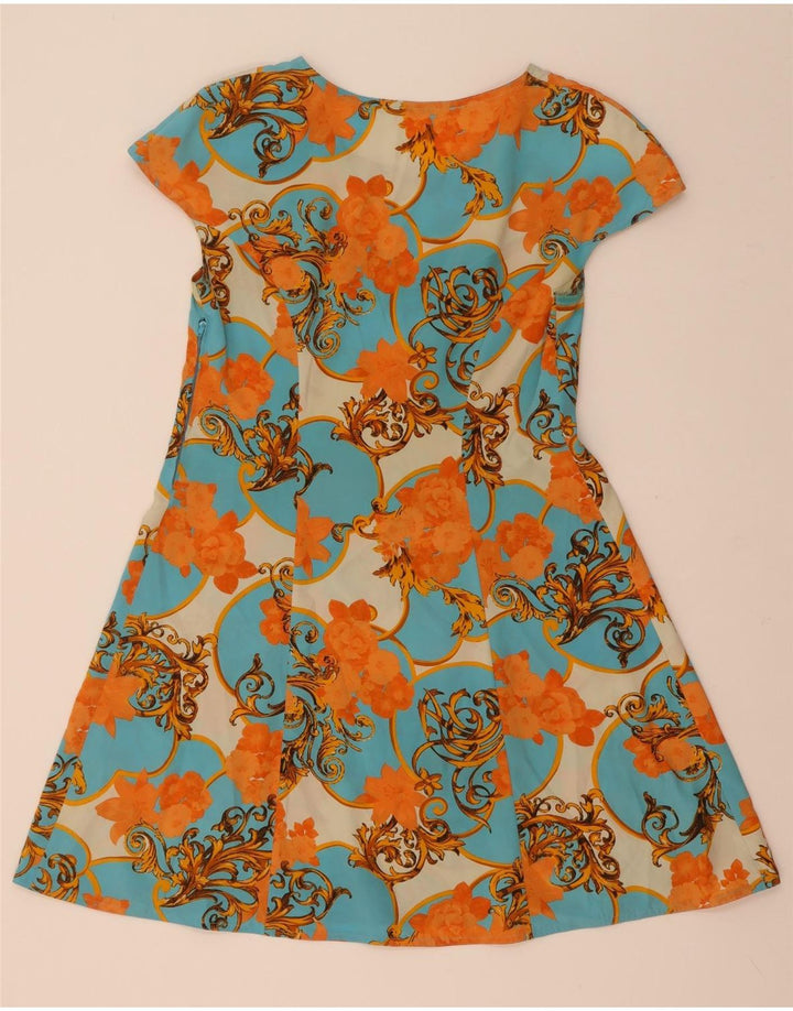 Rochie vintage pentru femei în linie A UK 12 Medium Multicolor Floral