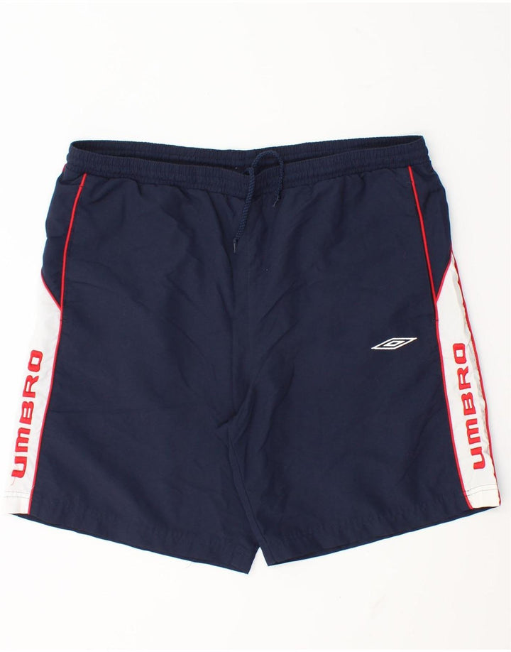 Pantaloni scurți sport grafic Umbro pentru bărbați, medii, albastru, poliester color bloc