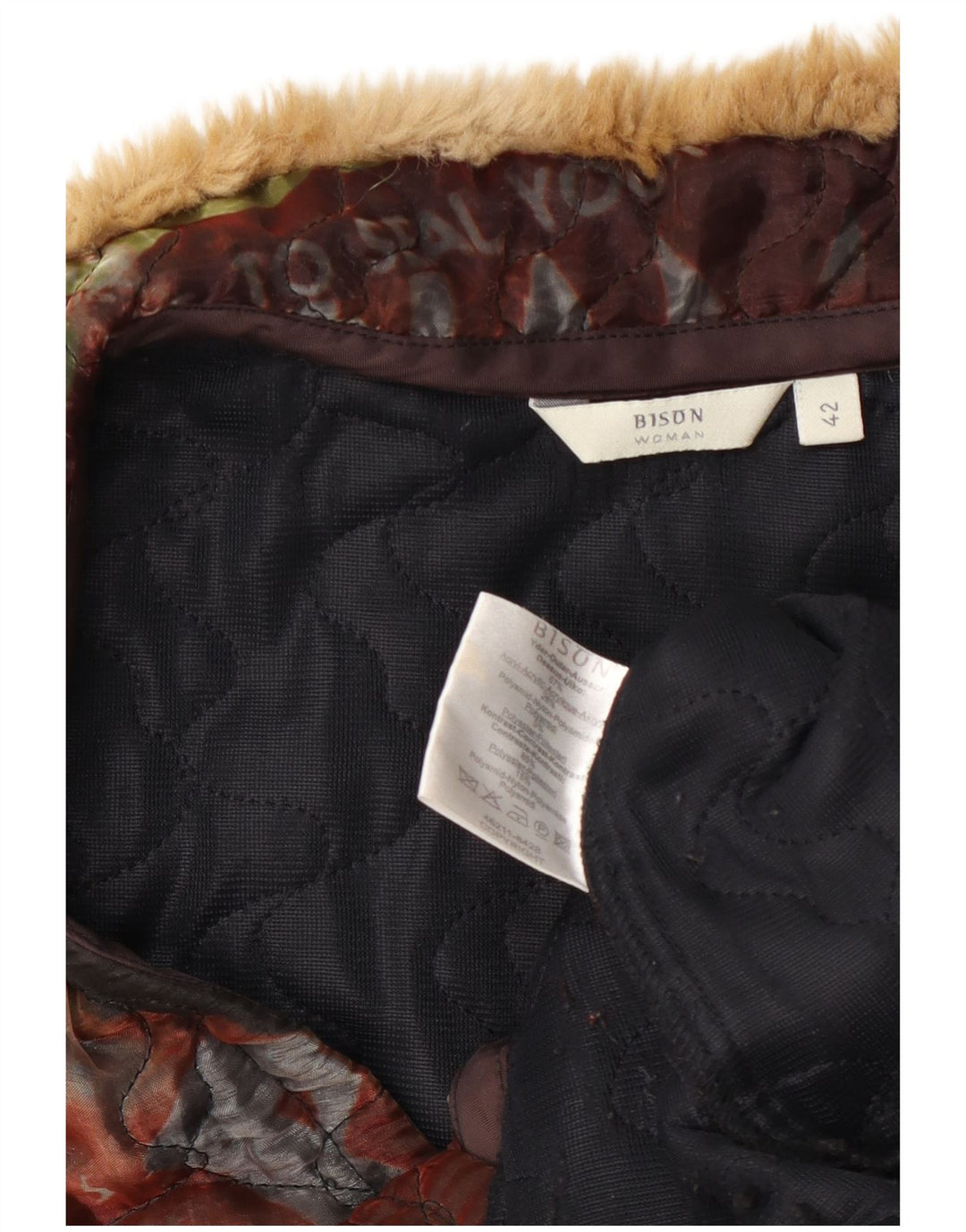 Jachetă vintage pentru femei cu grafică cu 3 nasturi IT 42 Medium Multicolor