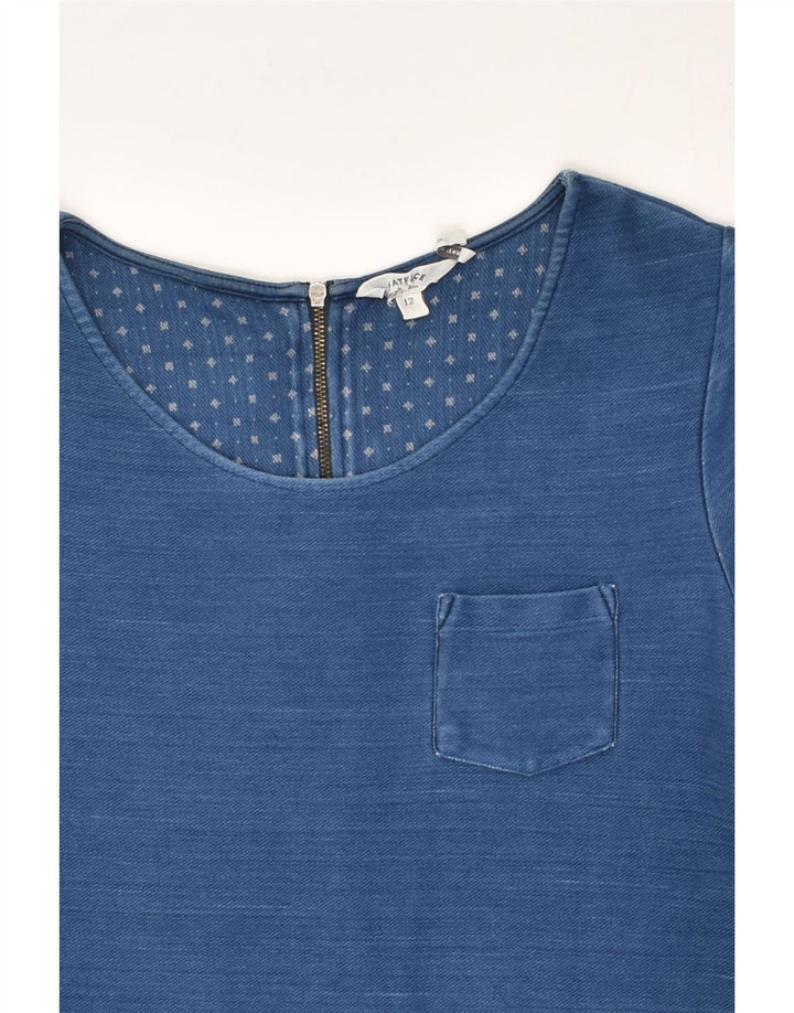 FAT FACE Womens Sheath Dress UK 12 Medium  Navy Blue Cotton | Vintage Fat Face | Thrift | Second-Hand Fat Face | Used Clothing | Messina Hembry 