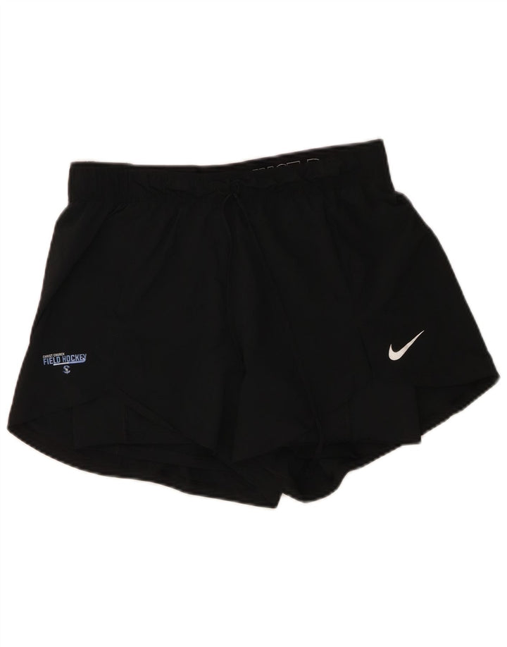 Pantaloni scurti sport Nike pentru femei UK 14 Poliester mediu negru