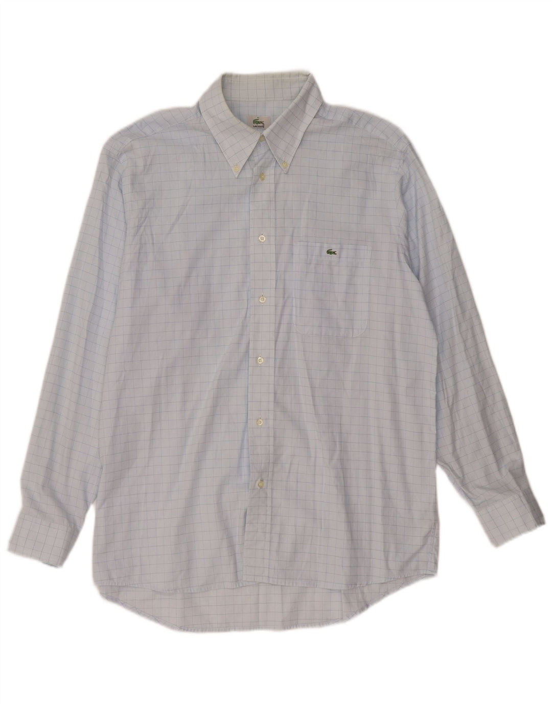 Cămașă pentru bărbați LACOSTE Mărimea 41 Bumbac cu carouri albastre mari
