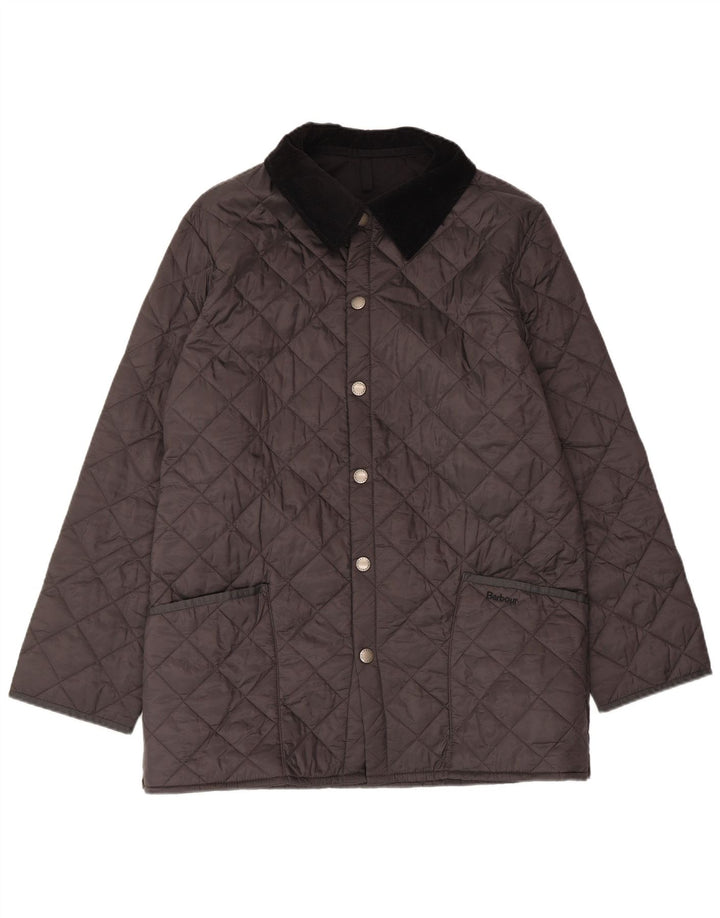 Jachetă matlasată Barbour pentru bărbați, cu o formă lejeră, UK 36 Poliamidă neagră mică