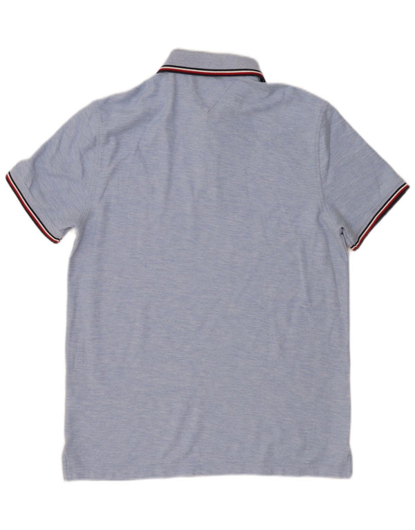 Tricou polo Tommy Hilfiger pentru bărbați, mare, albastru, bumbac cu pete