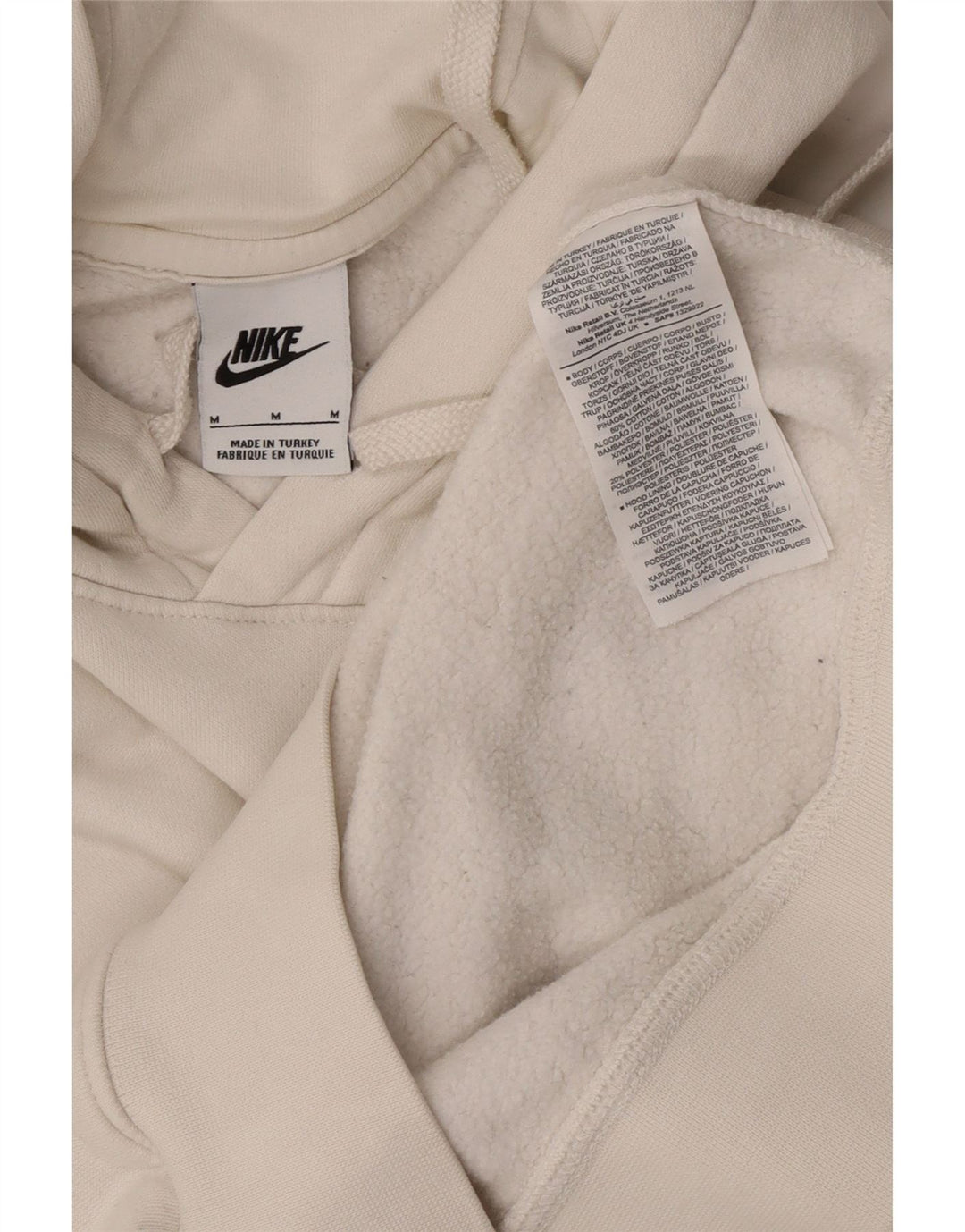 Pulover Nike pentru bărbați, bumbac alb mediu