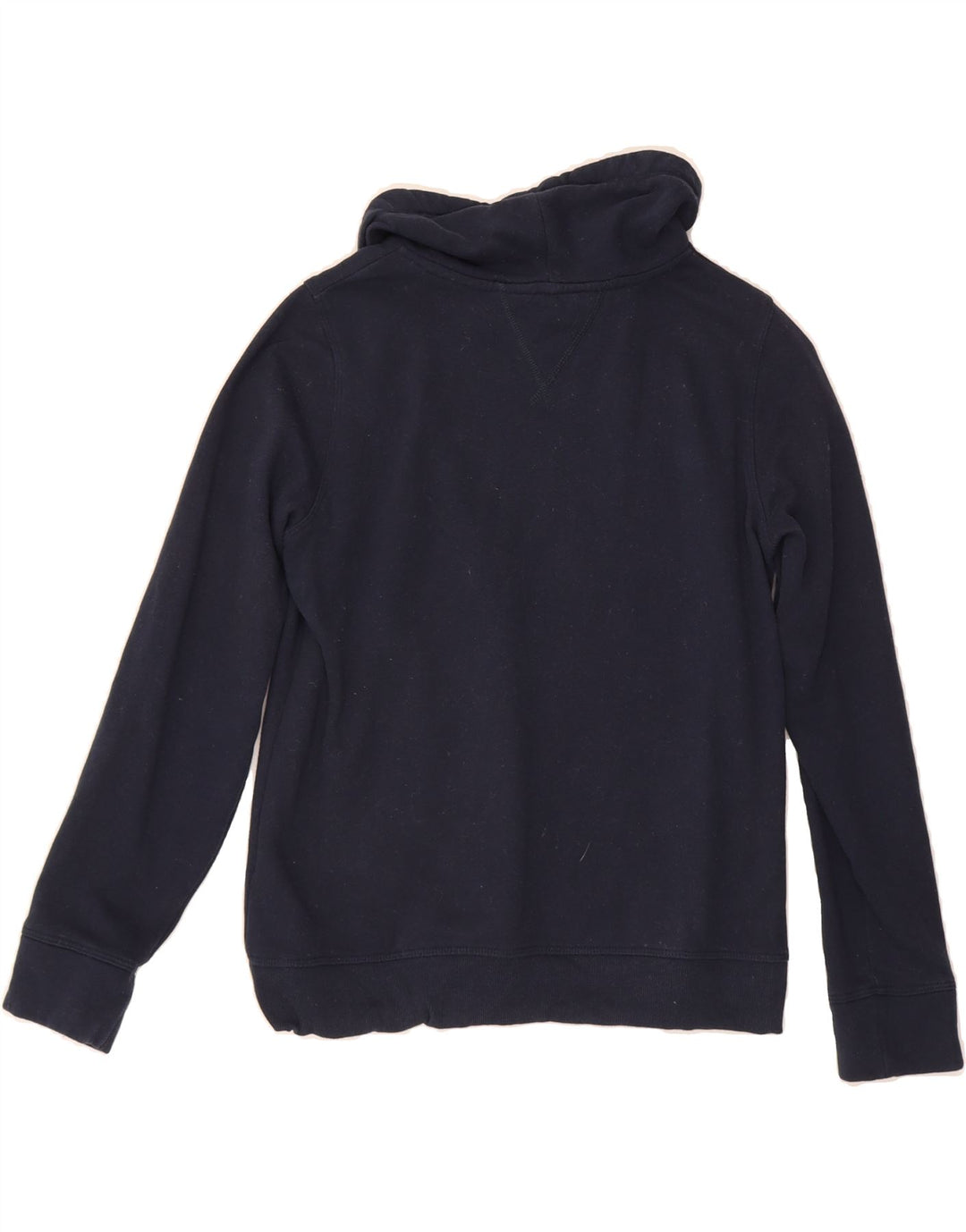 TOMMY HILFIGER Womens Oversized Sweatshirt Jumper UK 10 Small Navy Blue Vintage Tommy Hilfiger and Second-Hand Tommy Hilfiger from Messina Hembry 