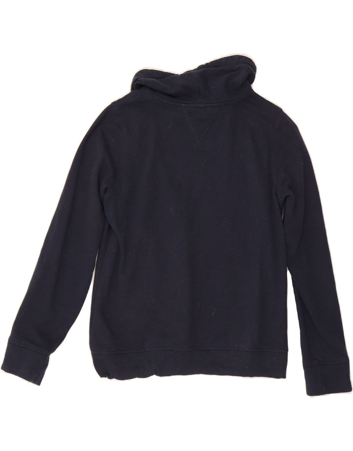 TOMMY HILFIGER Womens Oversized Sweatshirt Jumper UK 10 Small Navy Blue Vintage Tommy Hilfiger and Second-Hand Tommy Hilfiger from Messina Hembry 