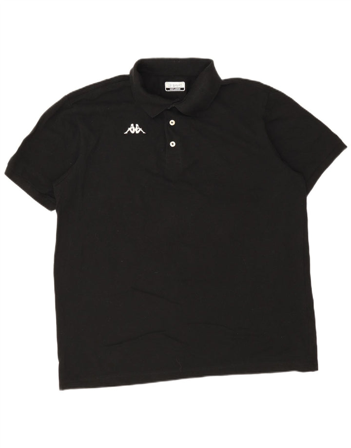 Cămașă polo pentru bărbați Kappa 3XL bumbac negru