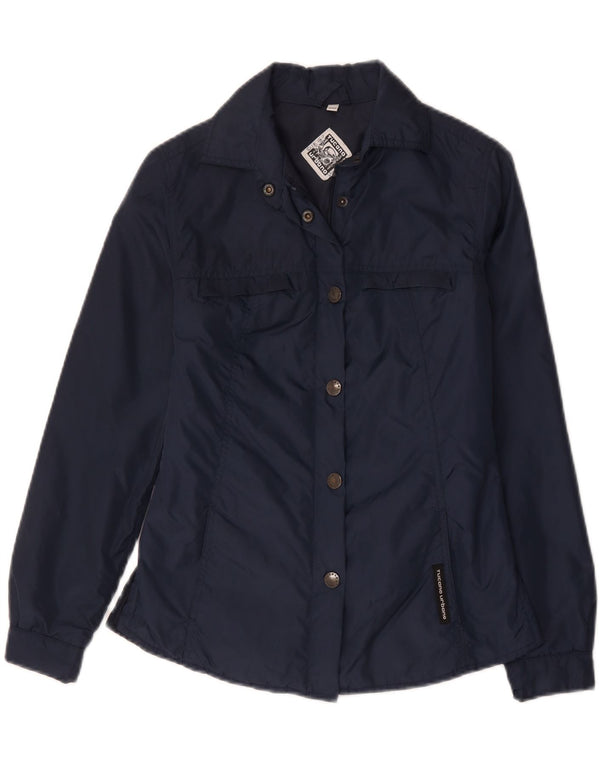 Tucano Urbano Womens Bomber Jacket UK 2 2XS Navy Blue Polyester