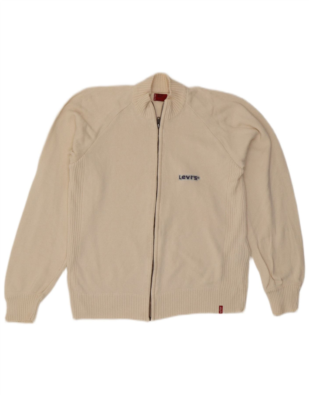 Pulover cardigan supradimensionat pentru femei LEVI'S UK 10 mic bumbac alb