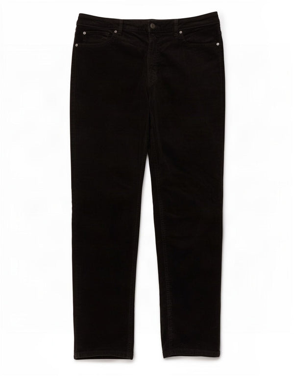 Pantaloni subțiri din velur pentru femei Marks & Spencer UK 16 Large W36 L28 Negru