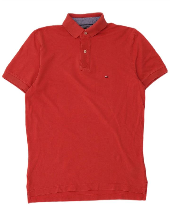 Tricou polo Tommy Hilfiger pentru bărbați, bumbac roșu mic