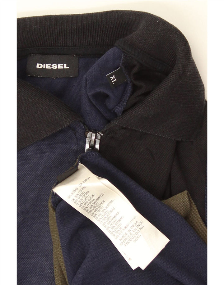Cămașă polo pentru bărbați Diesel XL, bumbac color-bloc multicolor
