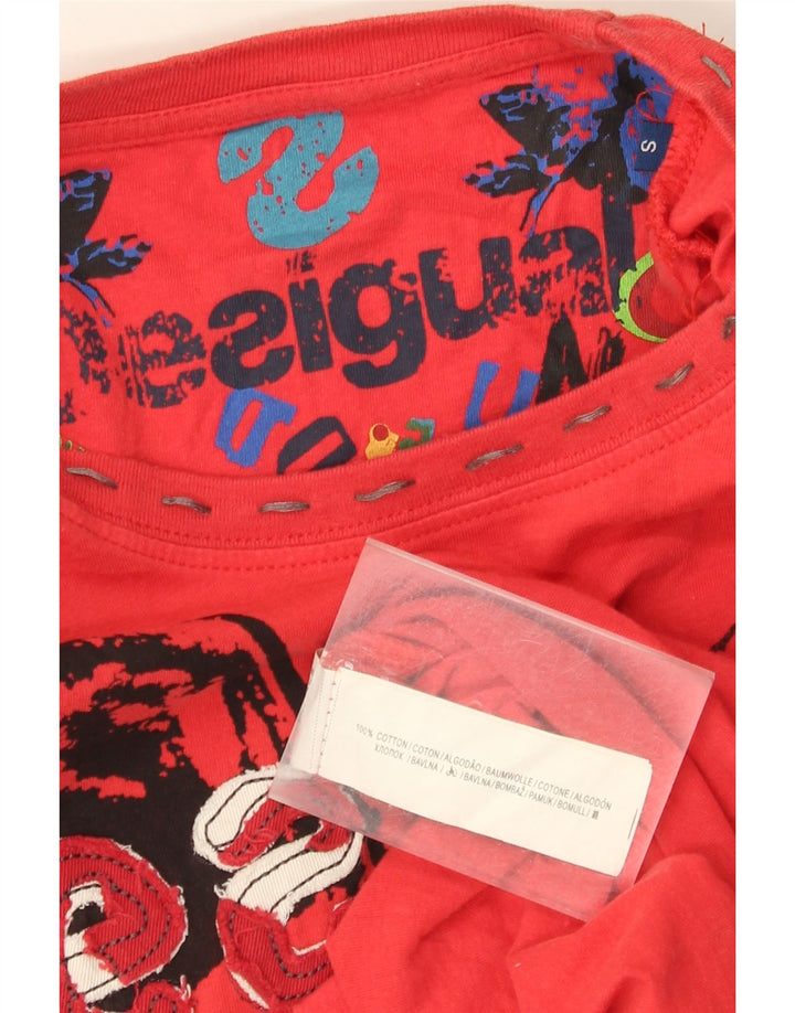 DESIGUAL tricou grafic pentru bărbați Top mic bumbac roșu