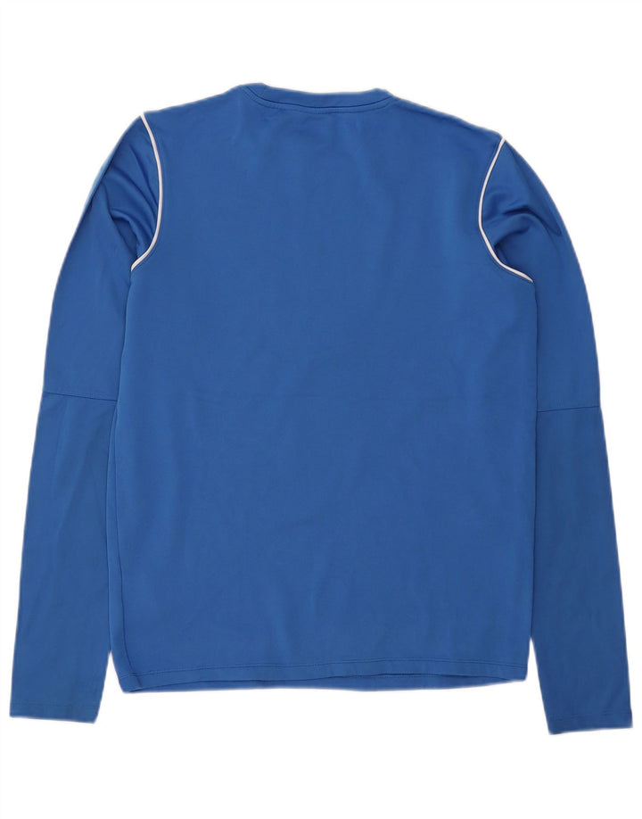 Top cu mânecă lungă NIKE Dri Fit pentru bărbați, poliester albastru mic